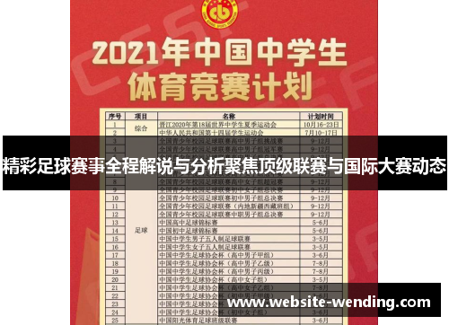 精彩足球赛事全程解说与分析聚焦顶级联赛与国际大赛动态