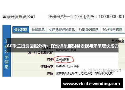 AC米兰投资回报分析：探索俱乐部财务表现与未来增长潜力